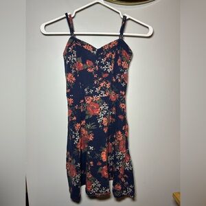 Aeropostale Navy Floral Midi Dress